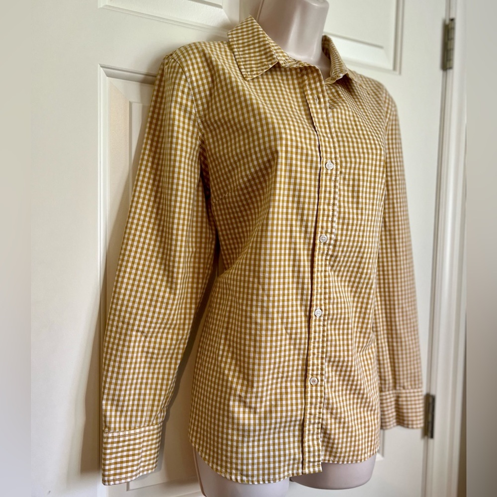 1901 Harvest Gold Gingham Button Up Medium